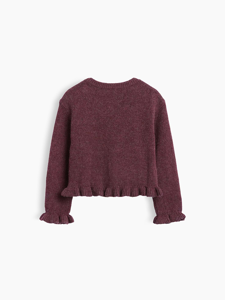 Image 3 of 4, Baby & Toddler CashSoft Ruffle Cardigan Sweater
