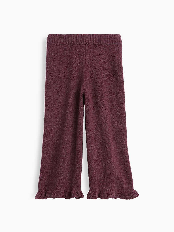 Image 3 of 4, CashSoft Ruffle Wide-Leg Pants
