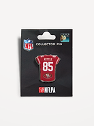 Image 1 of 1, player shaped pin, butterfly clasp pin back for a secure seal, Product #1187519