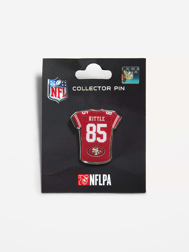 Image 1 of 1, player shaped pin, butterfly clasp pin back for a secure seal, Product #1187519