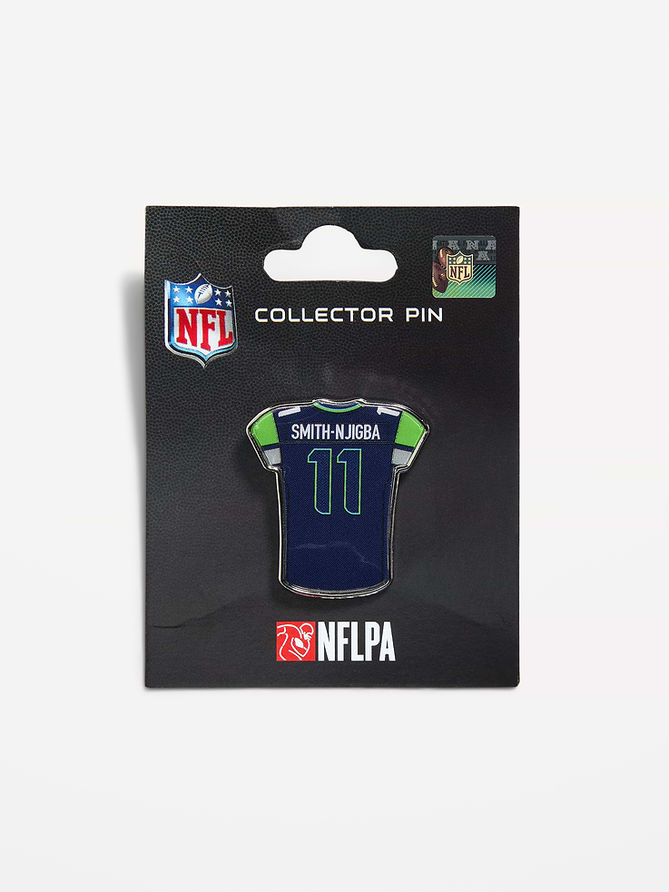 Image 1 of 1, player shaped pin, butterfly clasp pin back for a secure seal, Product #1187474