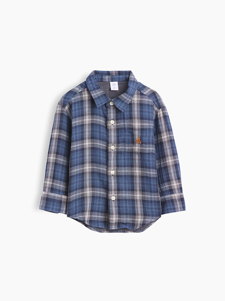 Image number 2 showing, Baby & Toddler Double-Weave Plaid Shirt