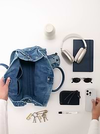 Image number 4 showing, Denim Five Pocket Tote