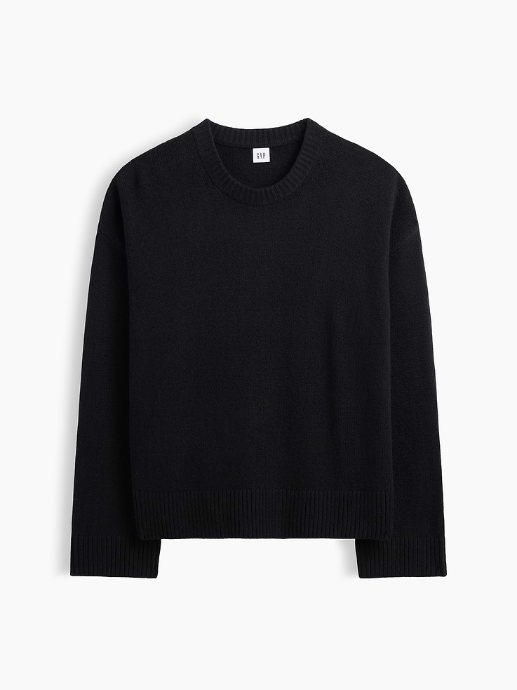 Image 4 of 5, Cashsoft Relaxed Crewneck Sweater