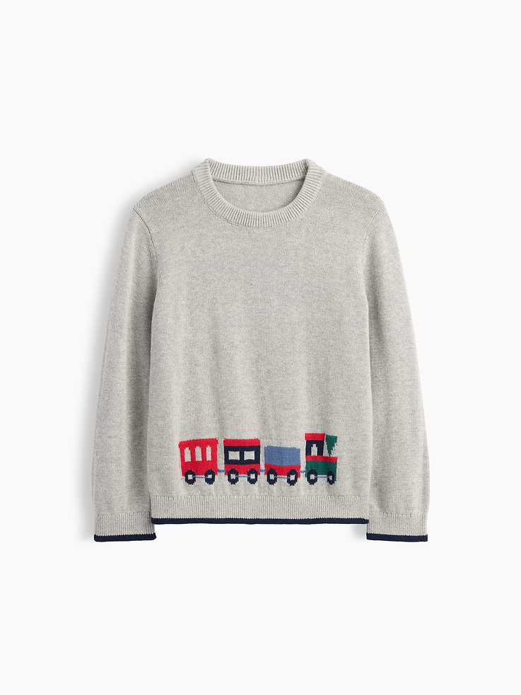 Image 1 of 3, Soft cotton knit., Long sleeves with ribbed cuffs., Ribbed crewneck., Ribbed hem., Select styles have graphic at front or allover print., Product #1177050