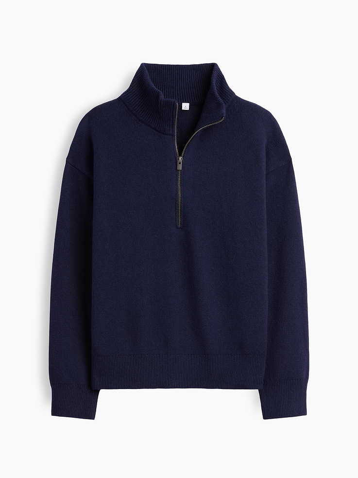 Image 5 of 5, CashSoft Half-Zip Mockneck Sweater