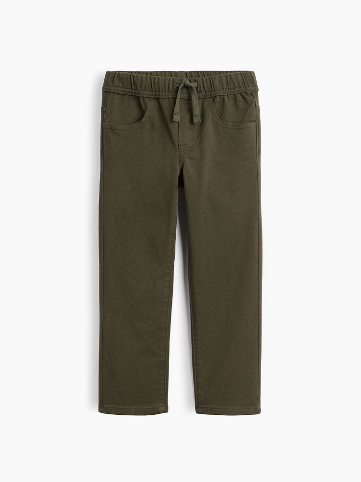 Image 1 of 3, This product is part of our water-saving Washwell program. Compared with conventional wash methods, Washwell uses at least 20% less water., Stretch denim., Color wash., Drawcord ties at elasticized waist, faux fly., Front slant pockets are functional for sizes 2Y-5Y, patch pockets at back., Product #1184673