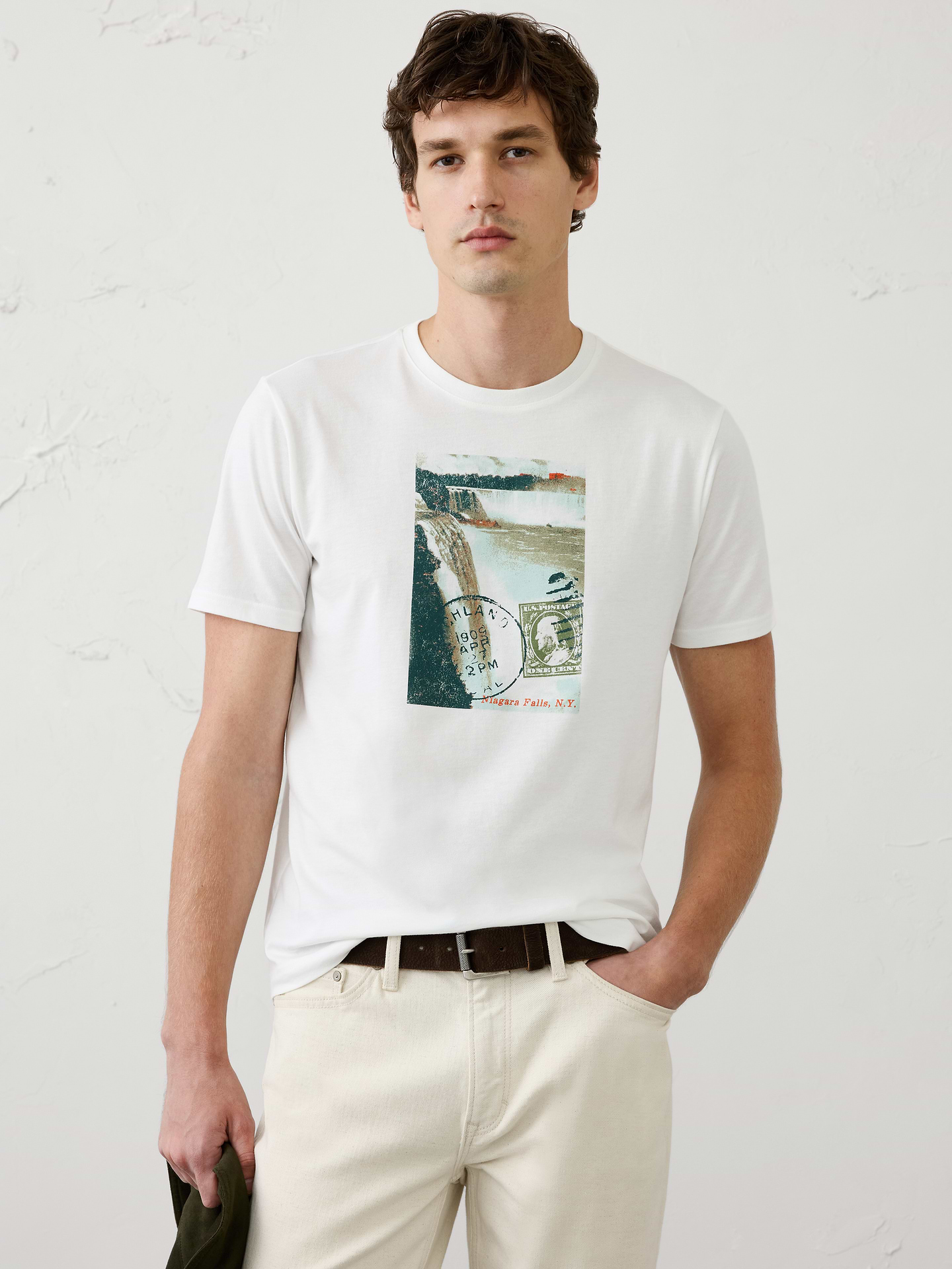 Image 1 of 8, Crew neck. Short sleeves., Made exclusively for Banana Republic Factory., Product #1176118