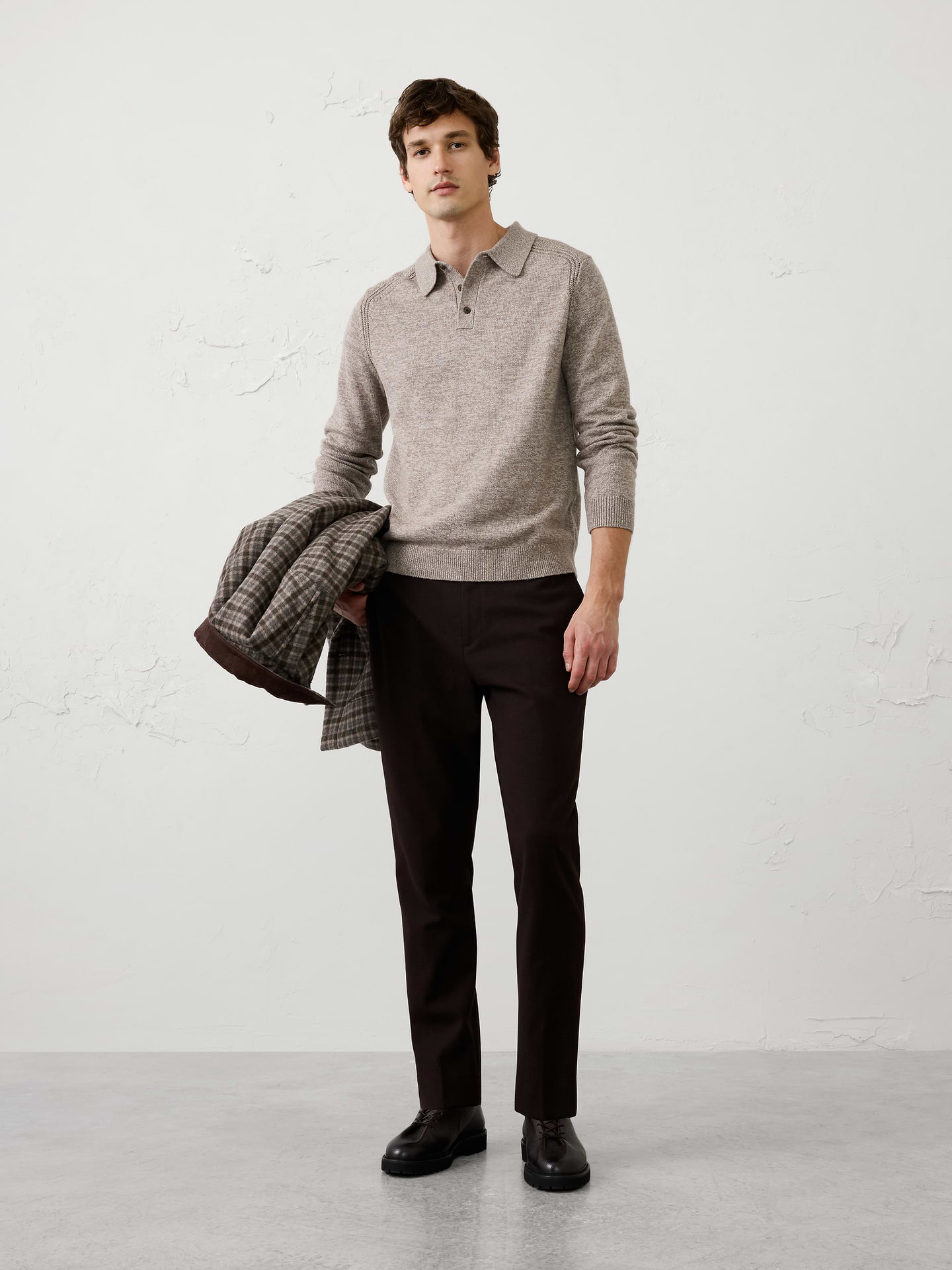 Image 3 of 3, Lofty Textured Sweater Polo