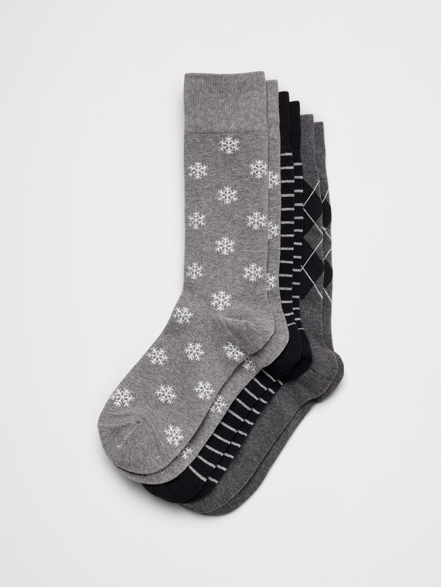 Image 1 of 1, A fresh take on our customer‑favorite cozy socks, this two‑pack is crafted from a soft blend of yarns with a warm, comfortable feel. Designed for everyday comfort and cold‑weather ease, they deliver plush softness without added bulk. Perfect for holiday gifting or stocking up on an essential you'll reach for all season long., A soft breathable sock with rib-knit openings and angled toe seams for a better, more comfortable fit., Made exclusively for Banana Republic Factory., Product #1184476