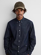 Image 1 of 5, Sturdy, 6-panel ribbed corduroy baseball hat., Stitching at curved brim., Adjustable closure at back., Embroidered Gap x A.P.C. logo at front., Product #1179743