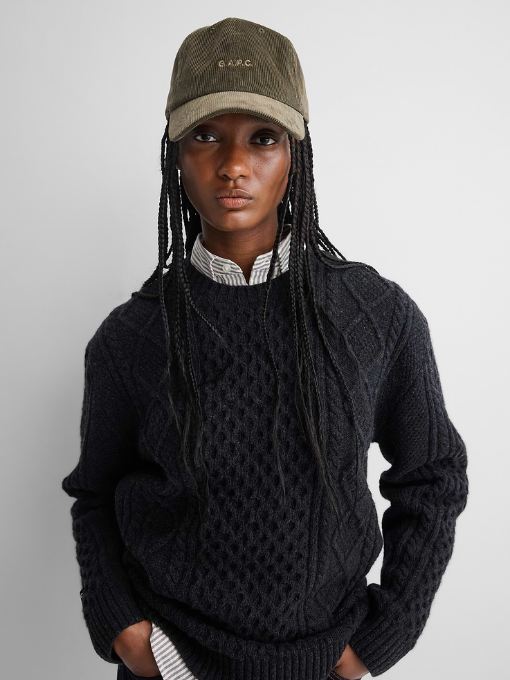 Image 2 of 5, Gap × A.P.C. Logo Corduroy Baseball Hat, Cardmember Early Access