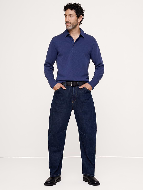 Slub Double-Knit Polo