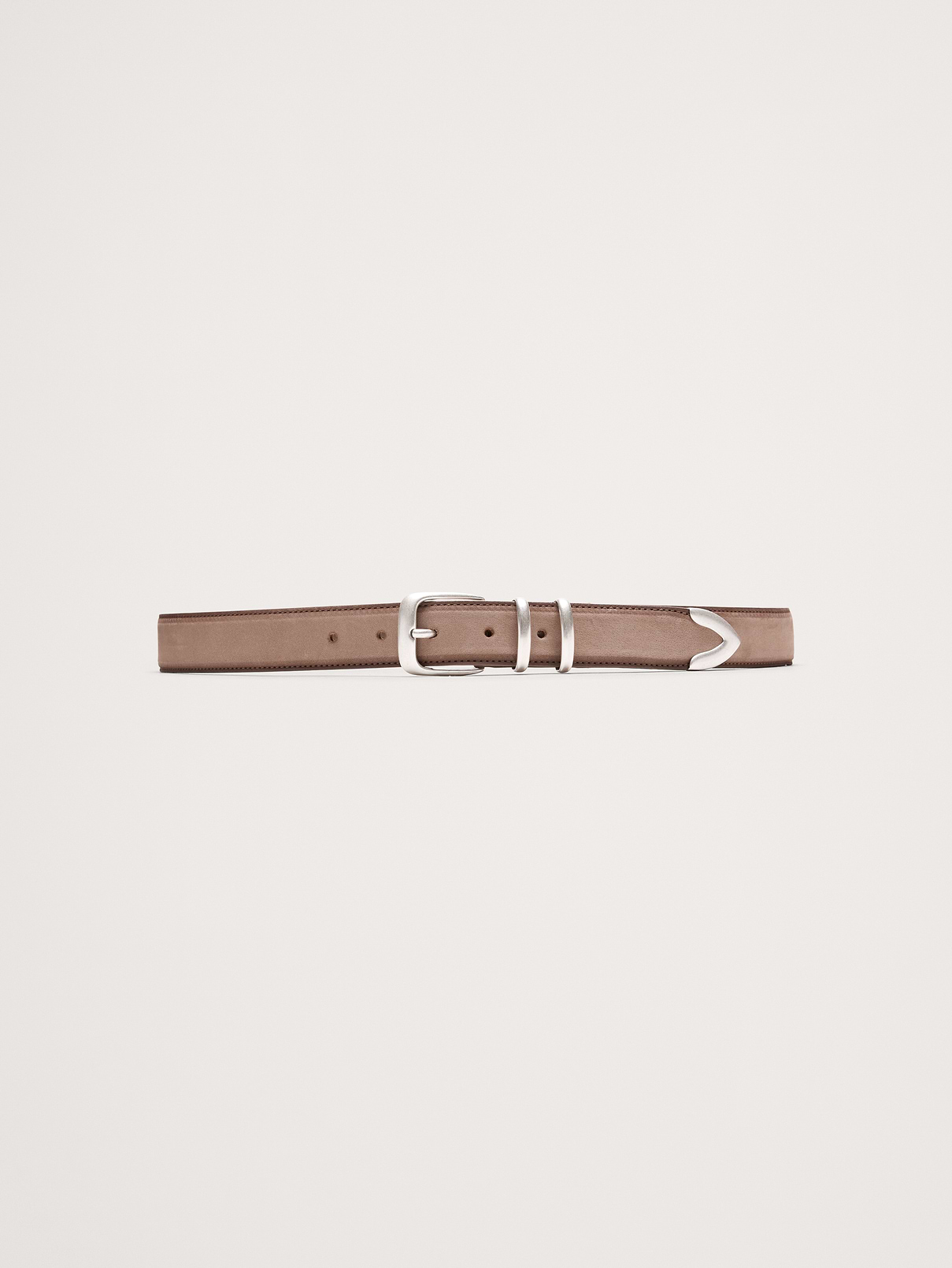 Western Nubuck Leather Belt