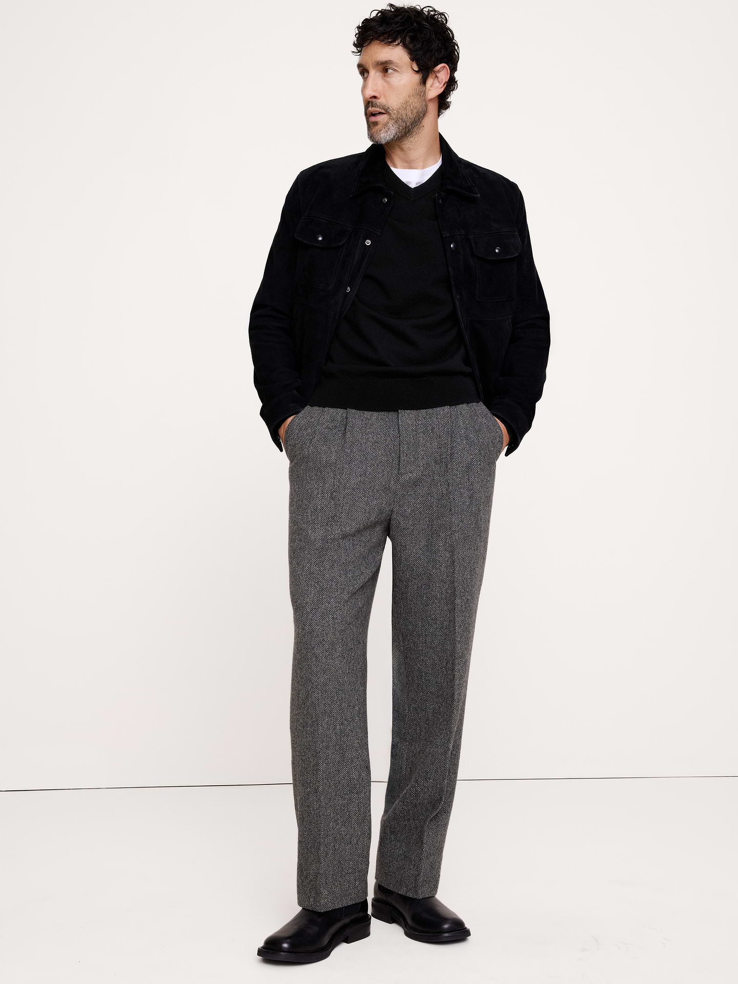 Image 4 of 6, Merino V-Neck Sweater