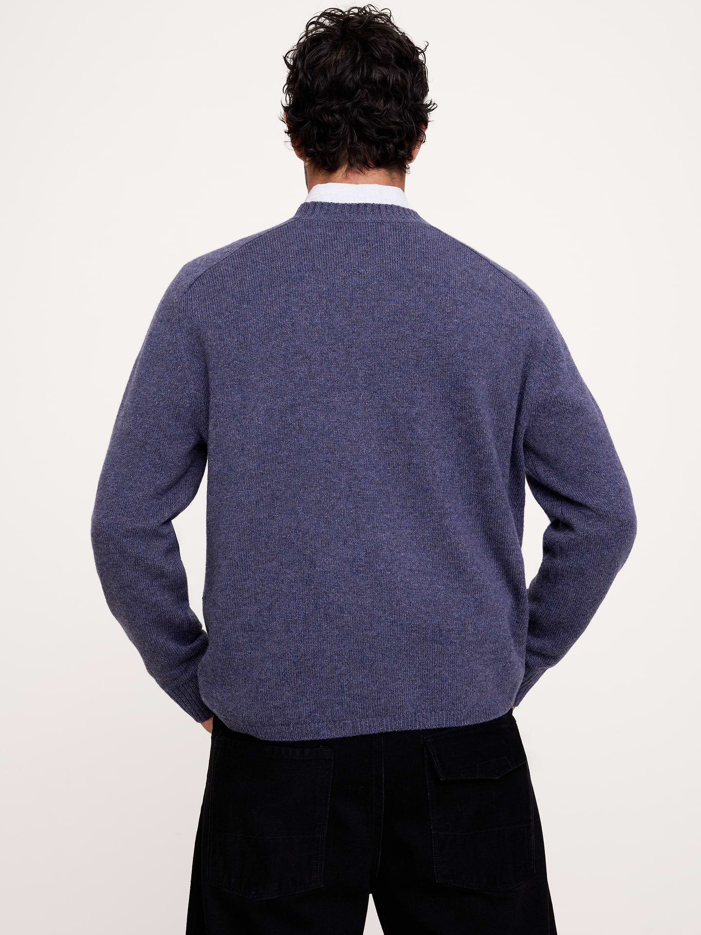 Image 3 of 5, Italian Merino-Blend Crew-Neck Sweater