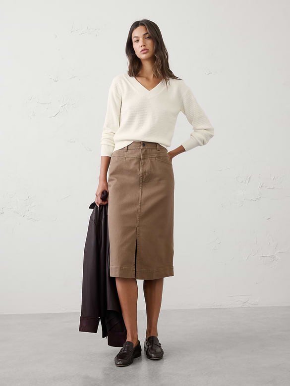 Texture V-Neck Sweater