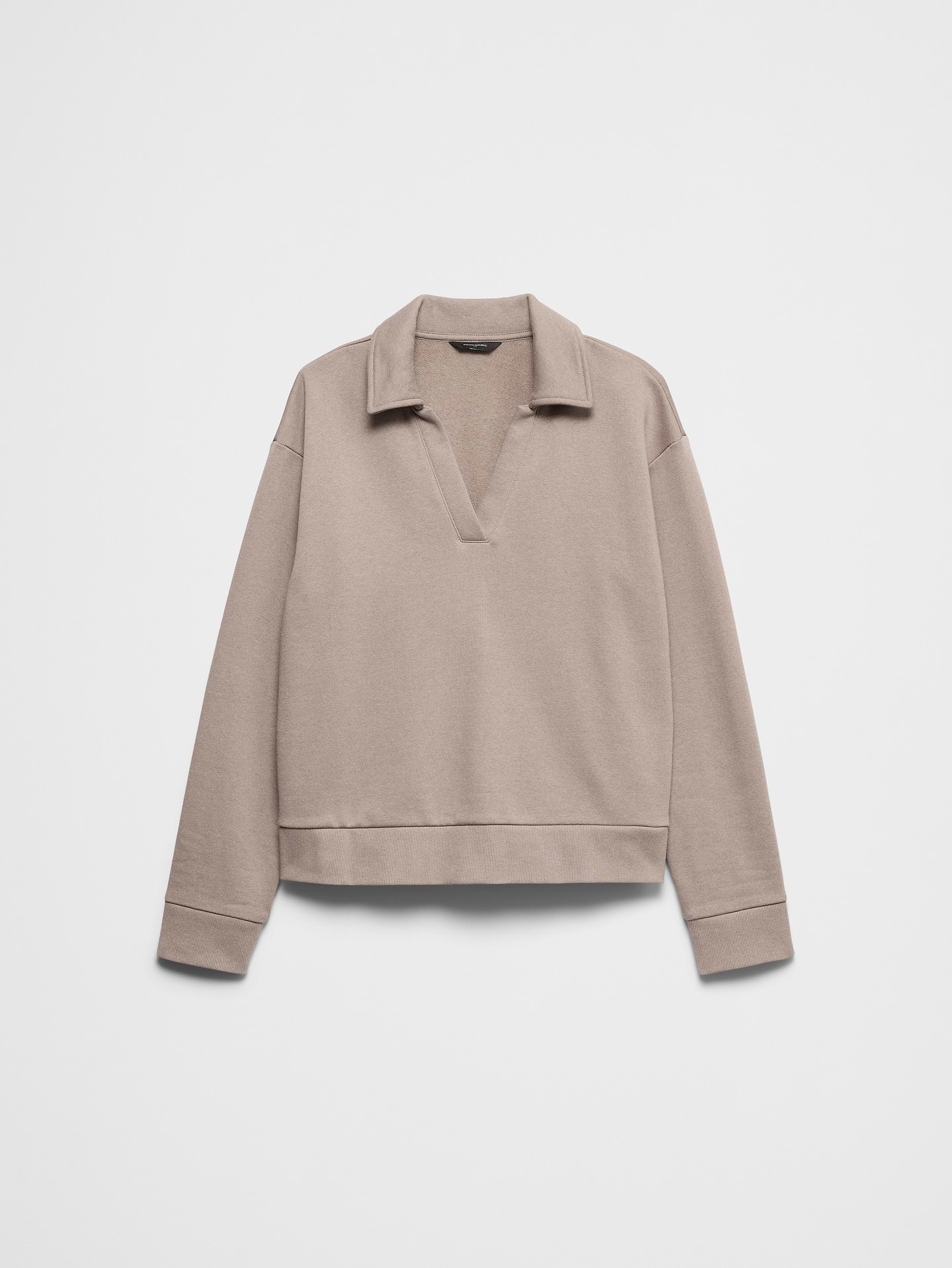 Image 4 of 4, Fleece Collared Sweatshirt