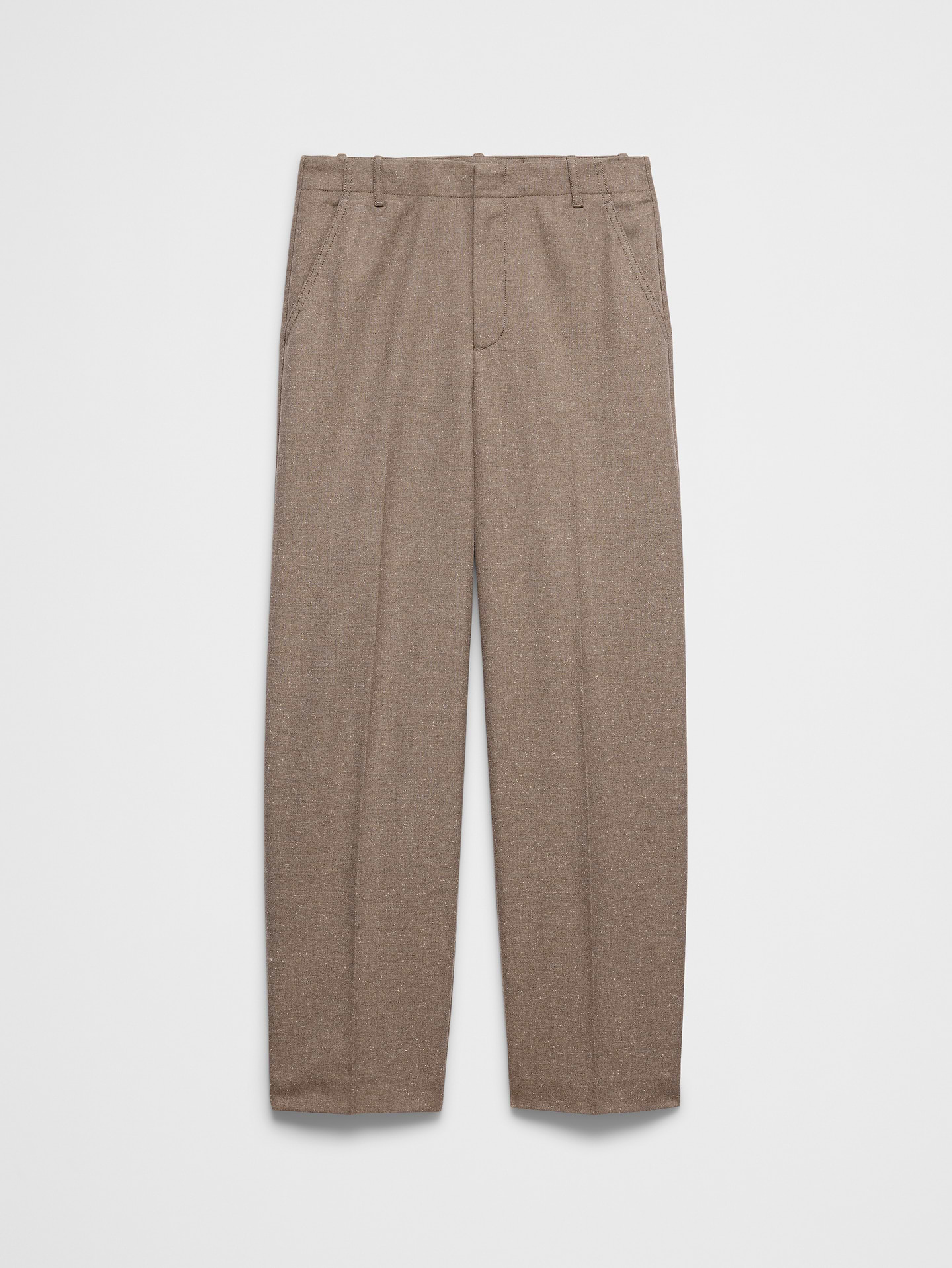 Image 4 of 5, Straight-Leg High-Rise Donegal Pant