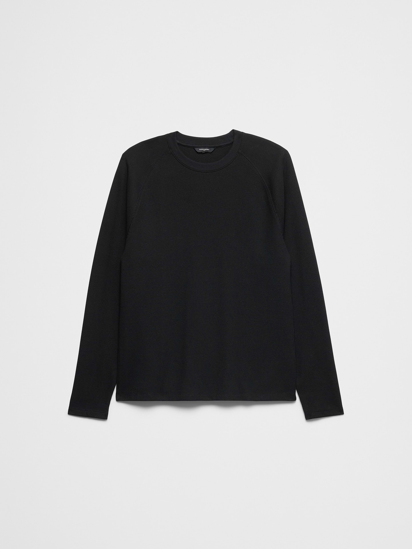 Image 4 of 5, Waffle Crew-Neck Shirt