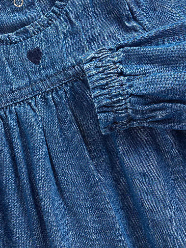 Image 3 of 3, Baby Denim & Corduroy Heart Outfit Set