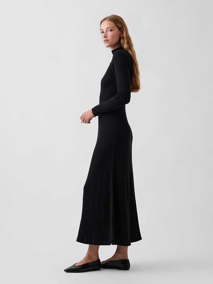 Image 3 of 5, Lightweight CashSoft Rib Sweater Maxi Dress
