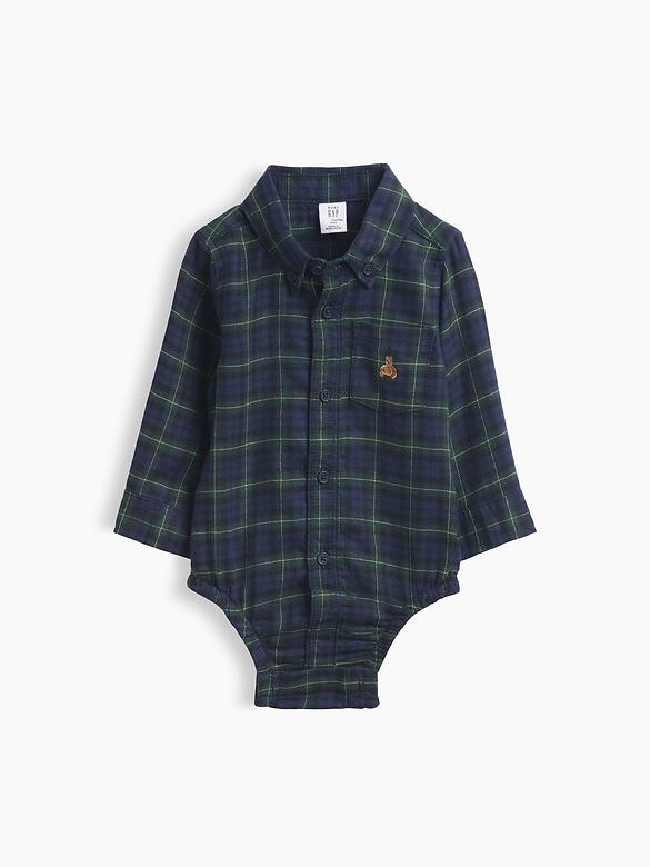 Baby Plaid Flannel Bodysuit