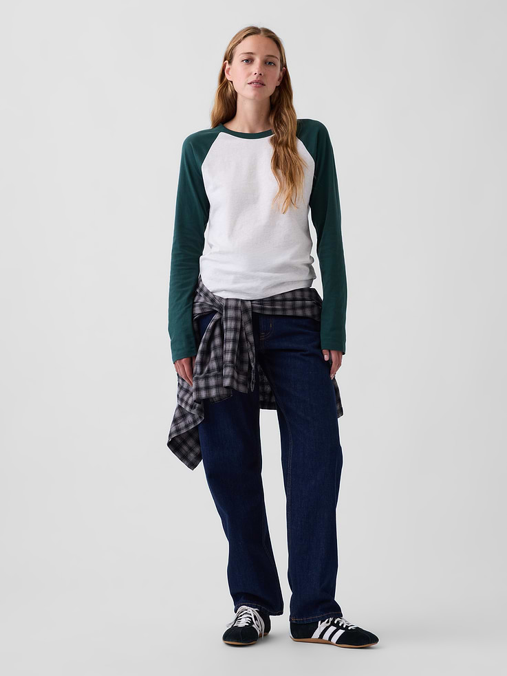 Image 2 of 5, Organic Cotton VintageSoft Raglan T-Shirt