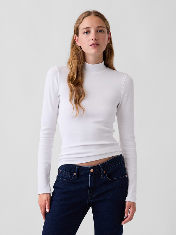 Modern Rib Mockneck T-Shirt