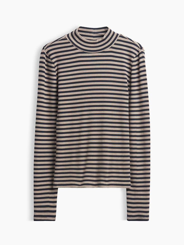 Image 5 of 5, Modern Rib Mockneck T-Shirt