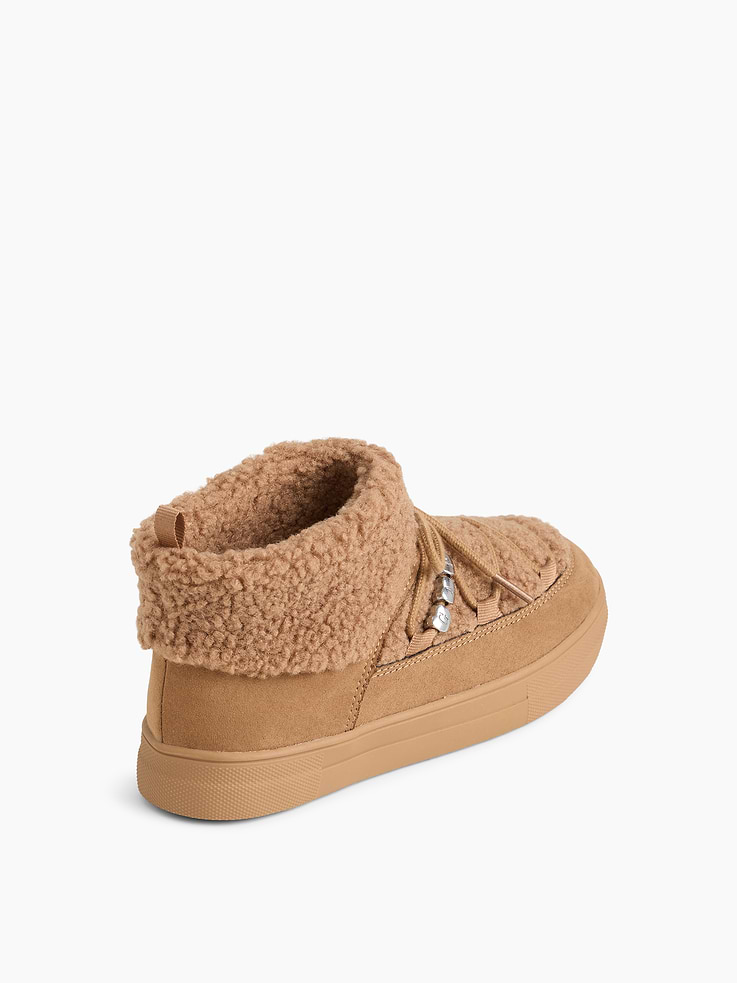 Image 3 of 5, Kids Sherpa & Vegan Suede Snow Boots