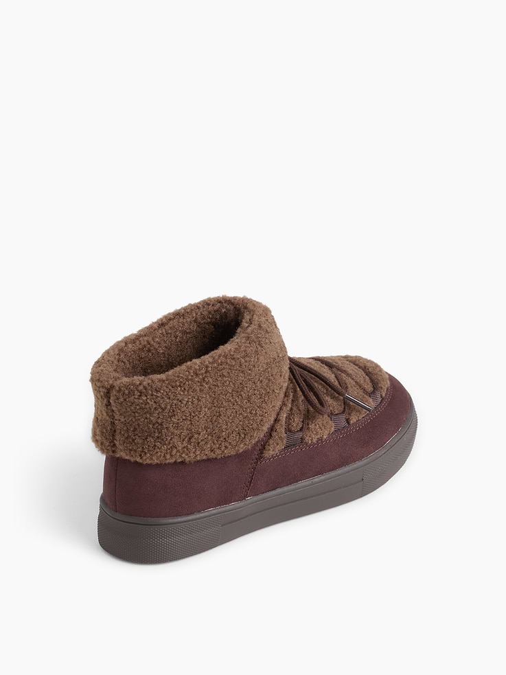 Image 3 of 5, Kids Sherpa & Vegan Suede Snow Boots