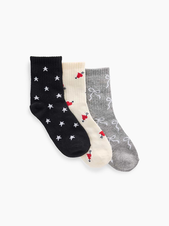 Kids Print Crew Socks (3-Pack)