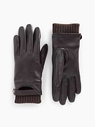 Image 1 de 2, Ces gants sont faits de cuir authentique., Fermeture à bouton-pression au poignet., Poignets en tricot côtelé., Ce produit a été fabriqué dans une usine qui investit dans l’égalité des genres et l’autonomisation des femmes grâce au programme Reimagining Industry to Support Equality (RISE). En savoir plus: Combler les lacunes en matière d’équité | Gap Inc. ., Produit #1186587
