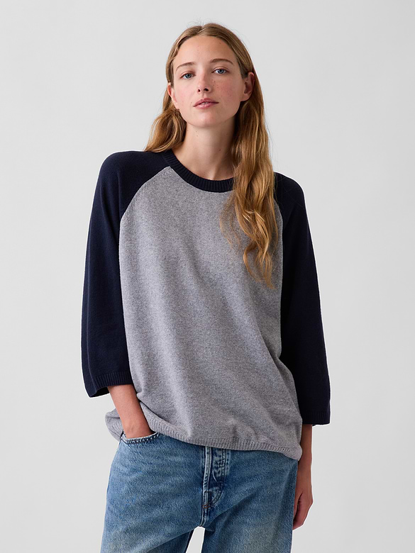 CashSoft Raglan Sweater Shirt
