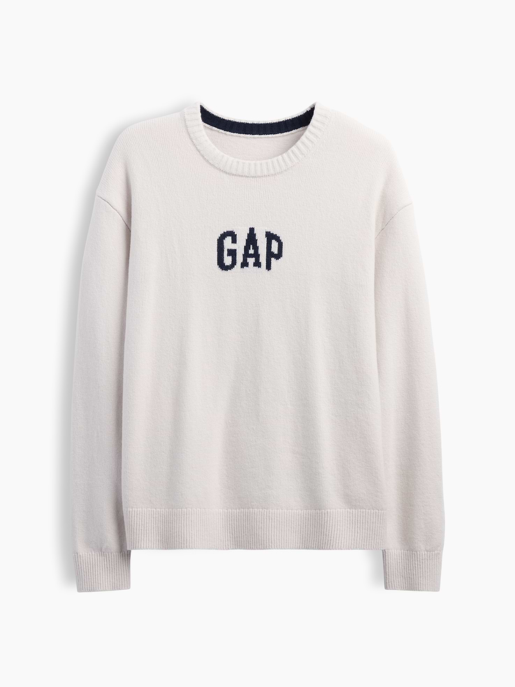 Image 6 of 6, CashSoft Relaxed Logo Sweater