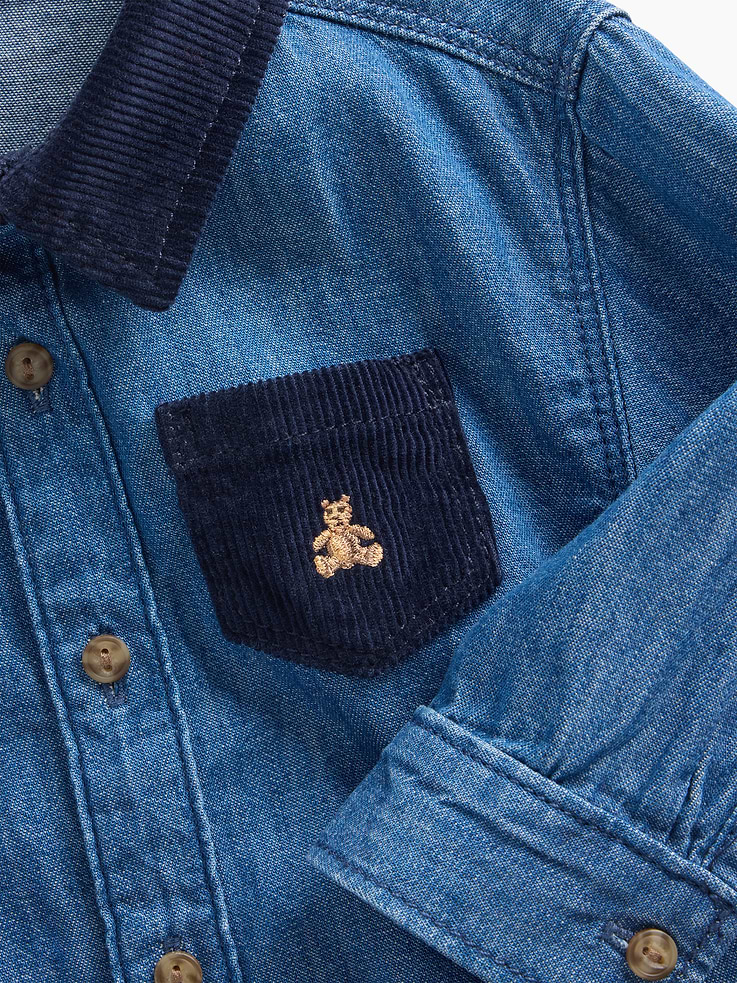 Image 3 of 3, Baby Denim & Corduroy Outfit Set