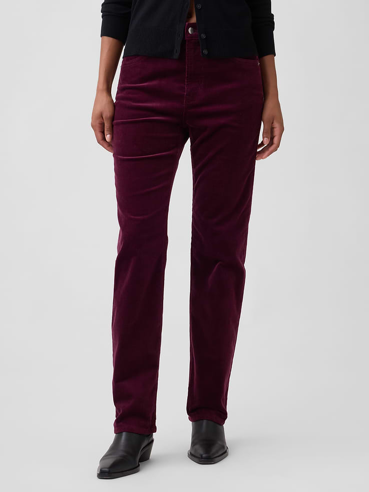 Image 2 of 5, High Rise '90s Slim Straight Corduroy Pants