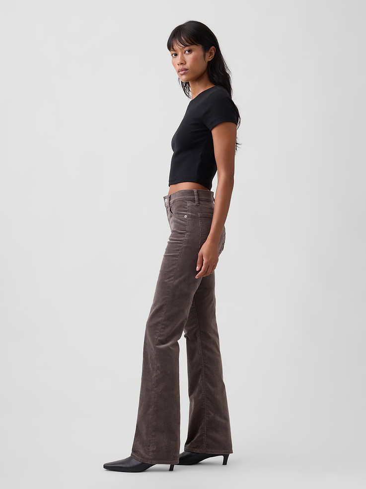 Image 3 of 7, Mid Rise Boot Corduroy Pants