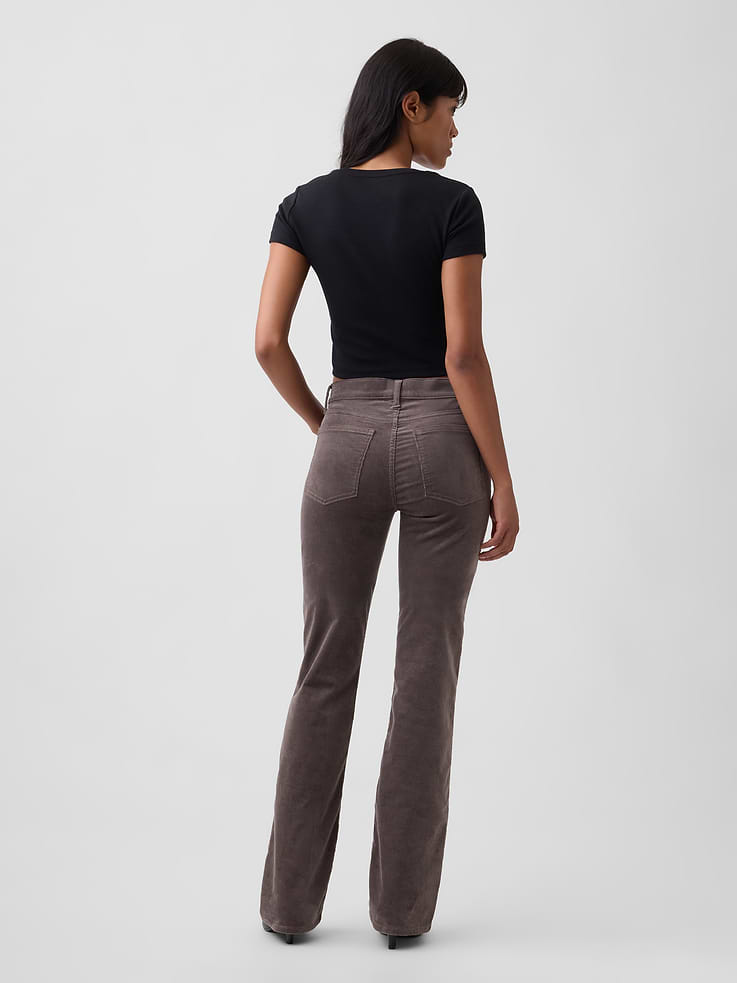 Image 4 of 7, Mid Rise Boot Corduroy Pants
