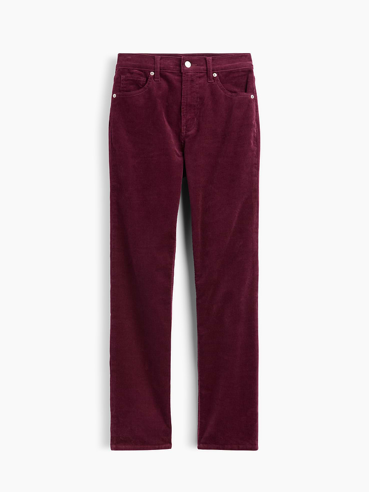 Image 5 of 5, High Rise '90s Slim Straight Corduroy Pants