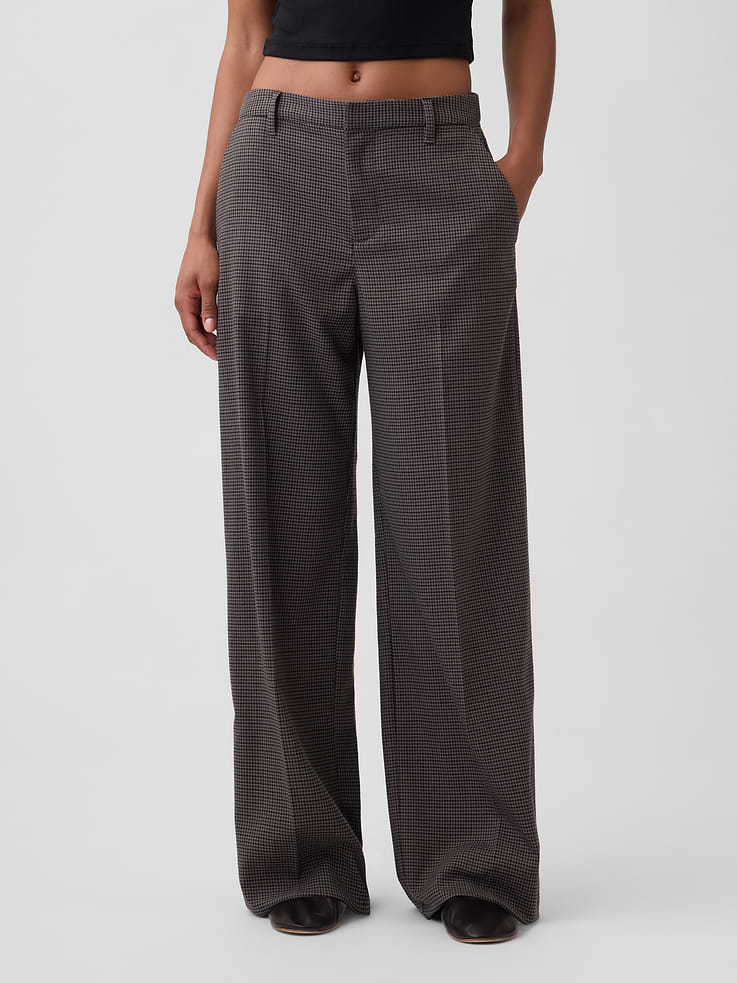 Image 2 of 7, Recycled Wide-Leg Trousers