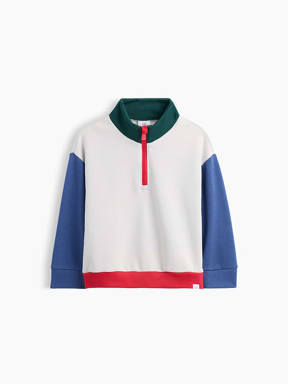 babyGap Relaxed Half-Zip Colorblock Sweatshirt