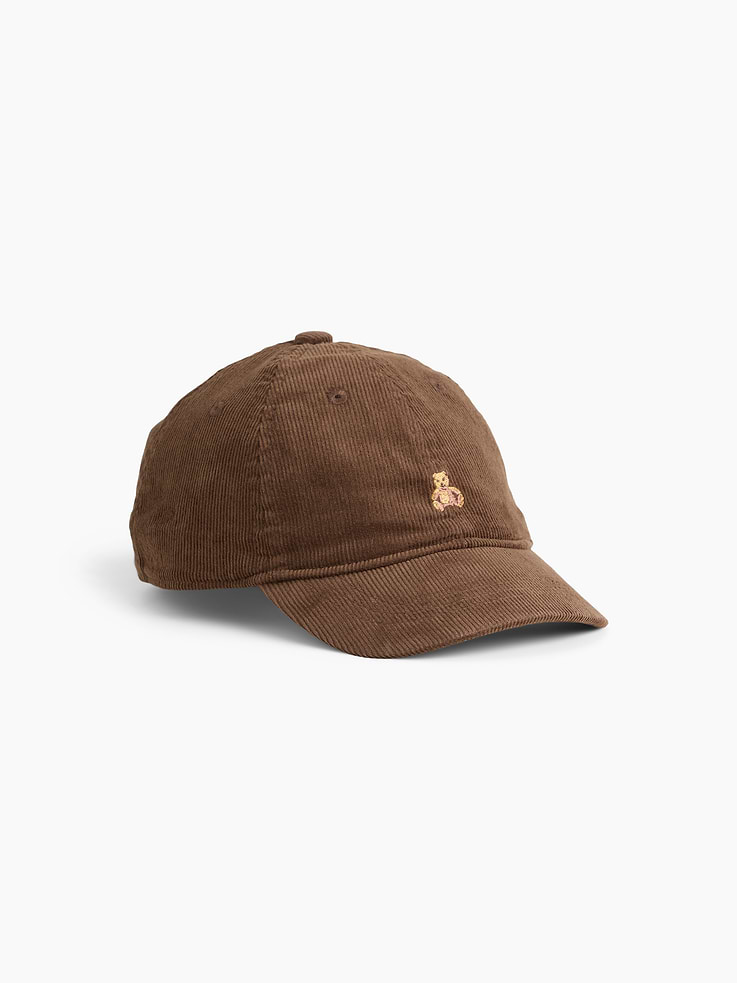 Image 1 of 1, Smooth corduroy weave., Embroidered Brannan Bear at front., Stitching at brim., Hook and loop rear strap., Product #1179428