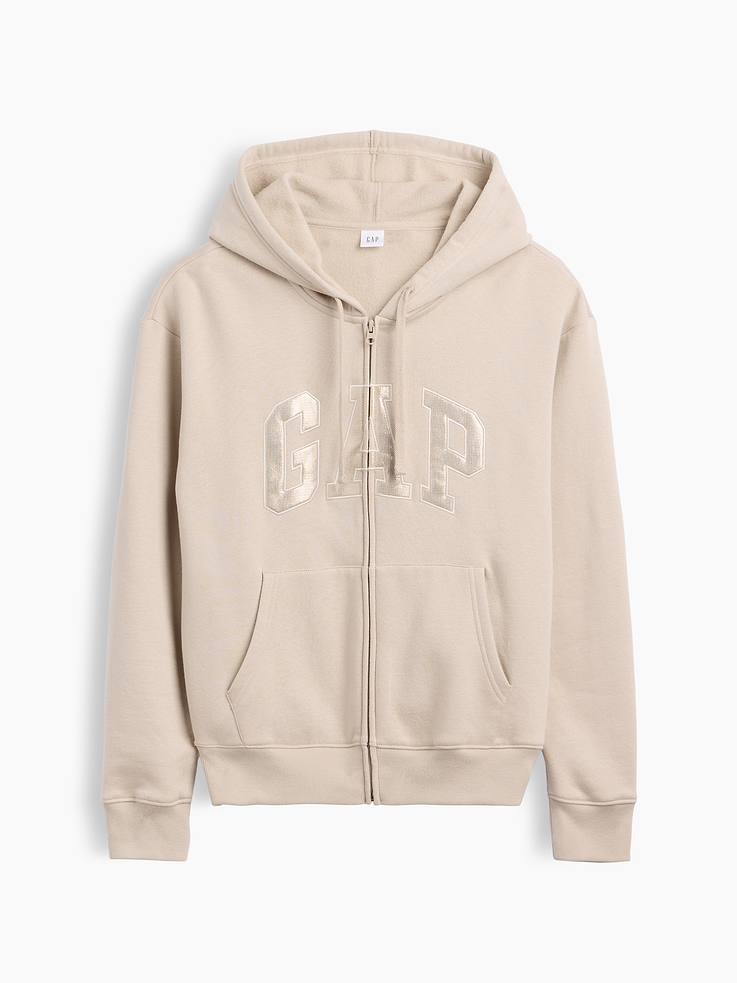 Image 5 of 5, Relaxed Gap Logo Zip Hoodie
