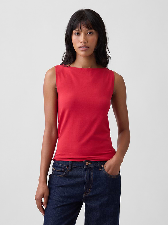 Sleeveless Velour Top