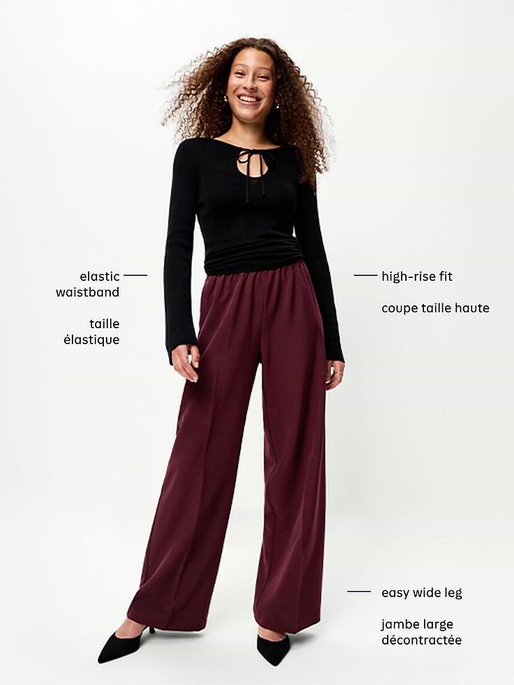 Image 5 of 10, High-Waisted Wide-Leg Trouser