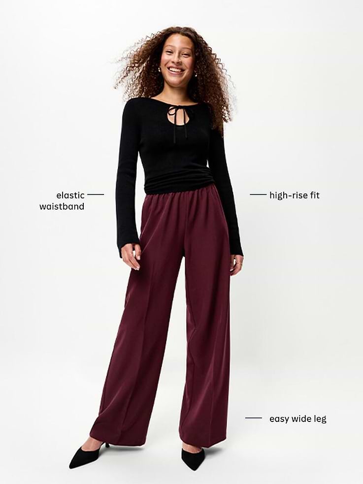 Image 5 of 10, High-Waisted Wide-Leg Trouser