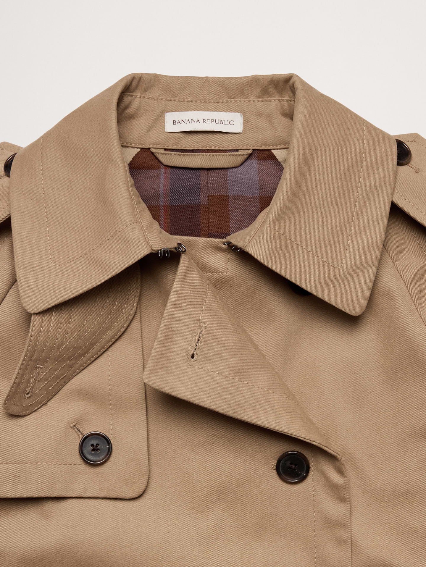 Image number 6 showing, Cropped Cotton Twill Trench Coat