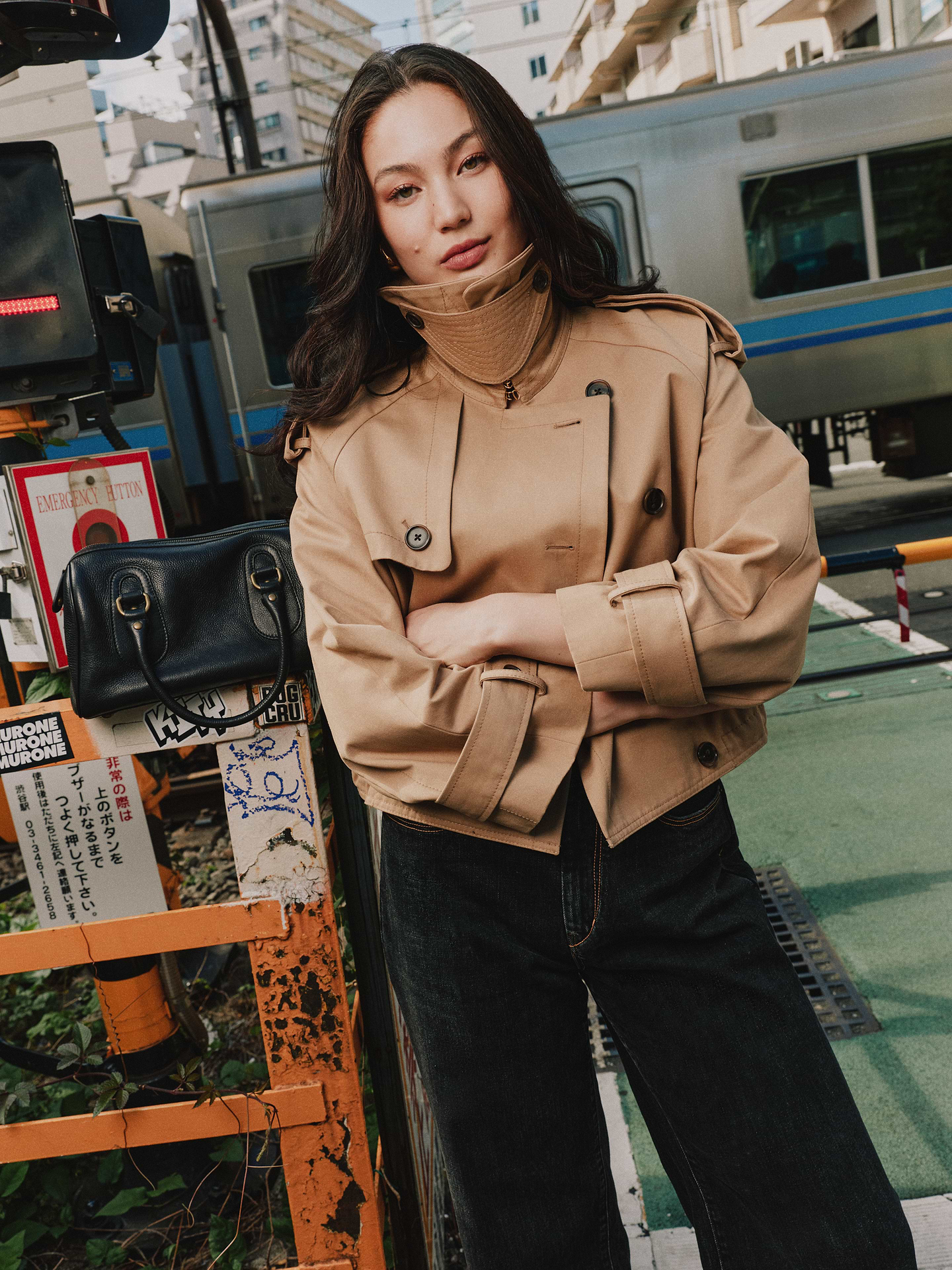 Image number 5 showing, Cropped Cotton Twill Trench Coat